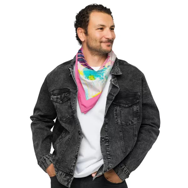 All-over print bandana - Bubblegum Abstract - Image 3