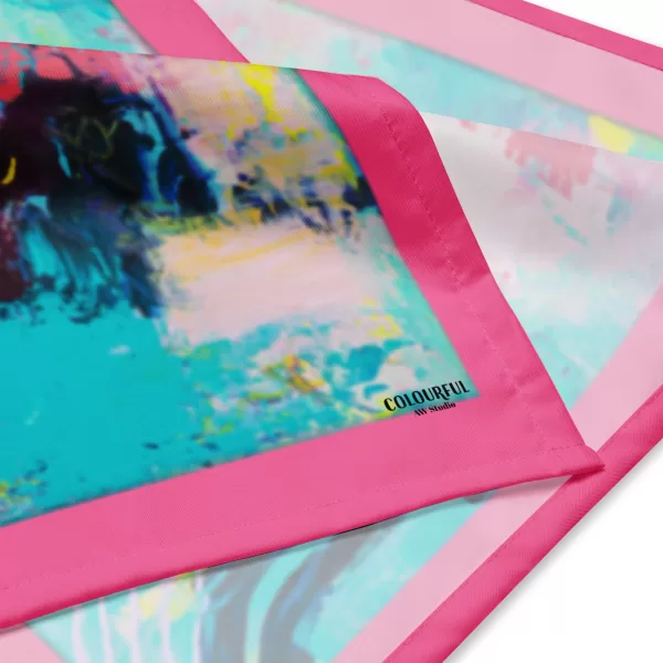 All-over print bandana - Bubblegum Abstract - Image 6