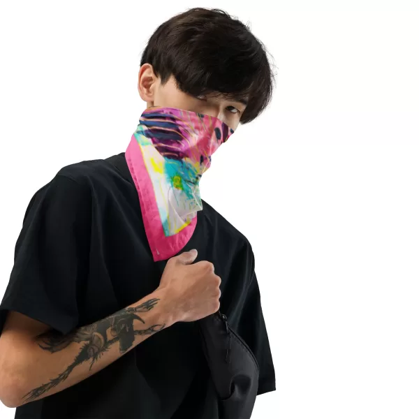 All-over print bandana - Bubblegum Abstract - Image 9