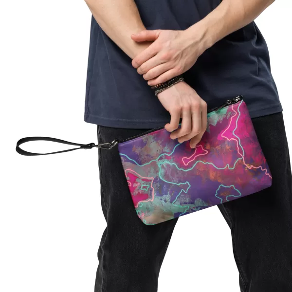 Purple Crossbody bag - Abstract Clouds - Image 4