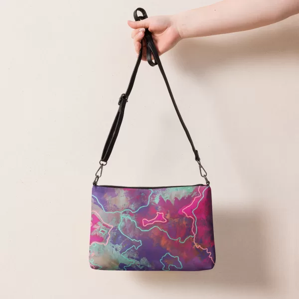 Purple Crossbody bag - Abstract Clouds - Image 6